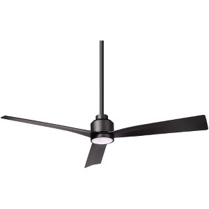 52" WAC Clean Wet Rated LED Matte Black Smart Ceiling Fan with Remote - 1 of 2