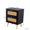 NicBex Nightstand with 2 Drawers,Different Sizes Bedside Table with Sturdy Wooden Frame,Modern Side Table for Bedroom,Living Room - 3 of 4