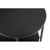 LIVAREEmlen Small Round Side Table,2 Tiers Farmhouse End Table,Night Stands For Bedrooms Living Room,Coffee Tables With Storage Shelf,Black - 4 of 4