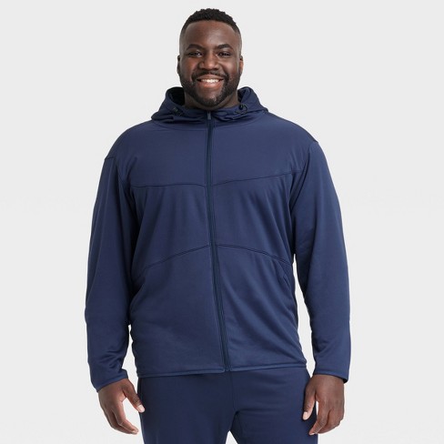 Men's Big DWR Fleece Full Zip Hoodie - All In Motion™ Navy 3XL