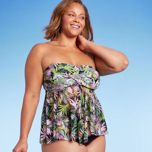 Women's Flyaway Bandeau Tankini Top - Kona Sol™ Multi 3x : Target
