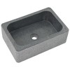 vidaXL Sink 17.7 in.x11.8 in.x5.9 in. Riverstone Black - 2 of 4