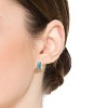 Guili 14K Gold Plated Hoop Earrings with Colored Enamel and Sparkling Clear CZ Stones, Creating a Chic, Stylish, and Eye-Catching Accessory - 3 of 3
