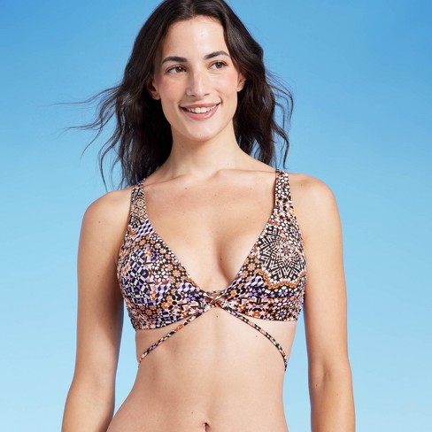 Lucht een keer Correspondentie Women's Lightly Lined Underwire Bikini Top - Shade & Shore™ Multi 38b :  Target