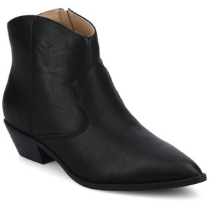 Journee Women's Taliah Medium and Wide Width Western Ankle Booties - 1 of 4