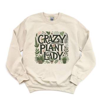 Simply Sage Market Women's Graphic Sweatshirt Crazy Plant Lady Colorful