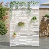 Wooakway 72"H 47"W Outdoor Metal Garden Trellis Privacy Screen Lattice Panel Indoor Room Divider - 2 of 4
