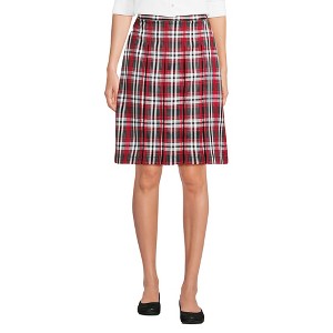 School Uniform Young Women's Plaid Box Pleat Skirt Top of the Knee - 1 of 3