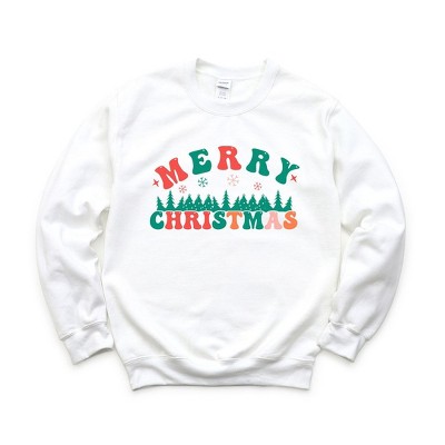 Simply Sage Market Women's Graphic Sweatshirt Merry Christmas Trees