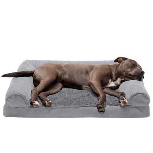 Large gray dog clearance bed