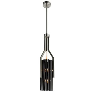 CWI Lighting Fermont 6 Light Satin Nickel and Pearl Black Mini Pendant - 1 of 4