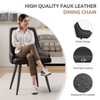 Kumasinova Modern Faux Leather Minimalist Dining Chairs Set of 2,2.76"Thick Cushion Dining Room Chairs with Metal Legs,400lbs Capacity,Black - 4 of 4