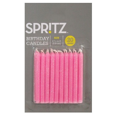 20ct Birthday Candle Pink - Spritz™