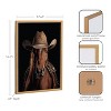 Kate & Laurel All Things Decor 12"x16" Gallery Horse Wearing a Western Cowboy Hat Print by The Creative Bunch Studio Gold - 3 of 4