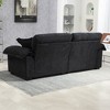 Kumasinova 84" Chenille Loveseat Sofa with Dual-Layer Padding, Deep Seat Sofa Couch with 2 Throw Pillows & Memory Foam, Sturdy Wood Frame - 3 of 4