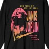 Janis Joplin Gradient Artwork Women's Black Long Sleeve Crew Neck Tee - image 2 of 3