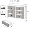 6 Drawer Dresser for Bedroom，Waveform Fluted Dresser Chest with Large Drawer, Wooden Chest of Dresser Storage Cabinet - 2 of 4