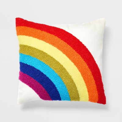 Pride 14"x14" Rainbow Square Throw Pillow