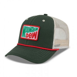 Adult Mountain Dew Vintage Logo Patch Washed Canvas Hat - 1 of 4