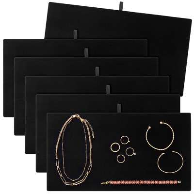Juvale 3 Tier Black Velvet Jewelry Display Holder for Selling