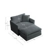 Chenille Upholstered Club Chair and Ottoman: Relax in Style - 3 of 3