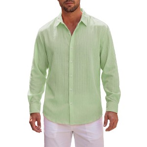 light green dress shirt mens Slim Fit Sage Green Stretch Shirt