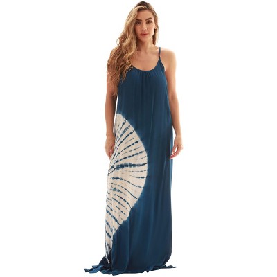 Riviera Sun Womens Maxi Dress  Tie Die Spaghetti Strap Long Sundress  Summer Dresses