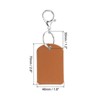 Unique Bargains PU Leather Keychain Fobs with Key Rings for DIY Crafts 4 Pcs - 2 of 4