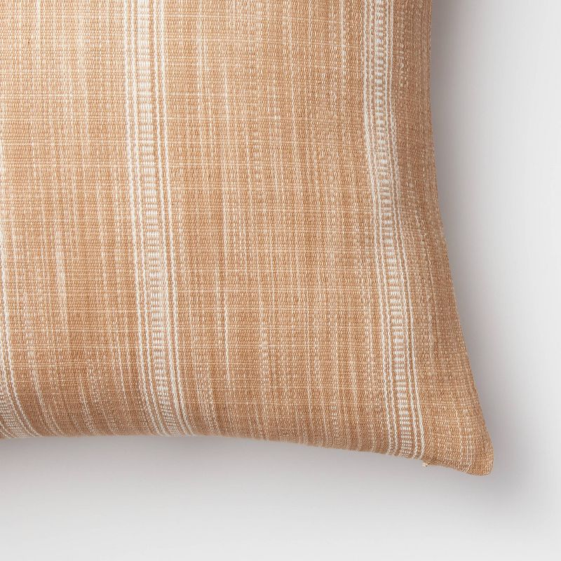 Woven Striped Square Throw Pillow Camel/Cream - Threshold&#8482; designed with Studio McGee, 4 of 9