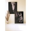 Large Black & White Horse Painting with Silver Frame – 48.5" Tall by Kalalou - 3 of 3