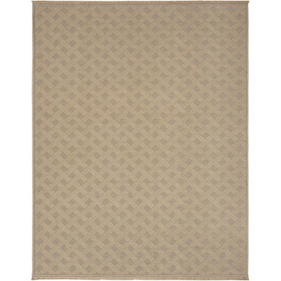 Nourison Washable Jute 7'10" x 9'10" Natural Modern Indoor Rug