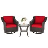UPTION Outdoor Swivel Rocking Chair With Side Table - 2 of 4