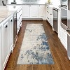 Modern Abstract Living Room Rug with Non-Slip Backing Ultra-Thin Stain Resistant Non Shedding Throw Carpet - 3 of 4