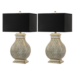 Malaga Silver Lamp (Set of 2) - 29 Inch Height - LIT4064 - Silver Champagn - Safavieh - 1 of 3