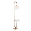 LumiSource Trombone Contemporary/Glam Floor Lamp with Metal and Glass Shelf Gold (Includes LED Light Bulb) : UL Listed - 2 of 4