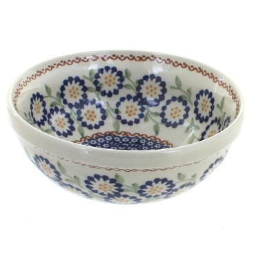 Blue Rose Polish Pottery Peach Blossom Dessert Bowl