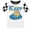 Minions Speak Less Sleep More Youth Short Sleeve Shirt & Checkerboard Sleep Pajama Pants Set - 2 of 4