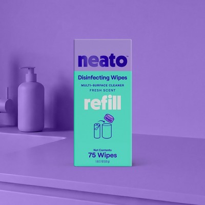 neato Wipes All-Purpose Cleaners - Refill Pack 75 Wipes - Fresh