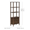 Teamson Home Ellery 5 Tier Storage Cabinet with Open Shelves Walnut - 2 of 4