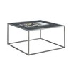 Gold Coast Coffee Table Black Faux Marble/Silver -  Breighton Home - 3 of 4