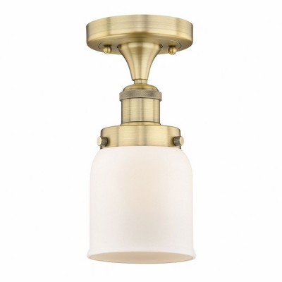 Bell - 1 Light Semi-Flush Mount In Industrial Style-8.25 Inches Tall and 6.5 Inches Wide