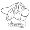 Men's Snow White and the Seven Dwarfs Sneezy Large Outline T-Shirt - image 2 of 4