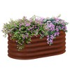 Okak 16.5"H/12"H Galvanized Raised Garden Bed Kit, Elevated Outdoor Planter Box with Safety Edging, Easy DIY for Flowers, Herbs, Vegetables - 4 of 4