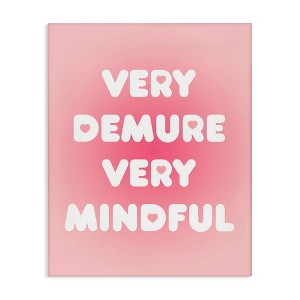 Stupell Industries Trendy Pink Demure & Mindful Canvas Wall Art - 1 of 4