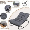 Rocking Chair, Egg Style Indoor/Outdoor, Thick Cushioned Patio Rocker with Sturdy Base - 3 of 4