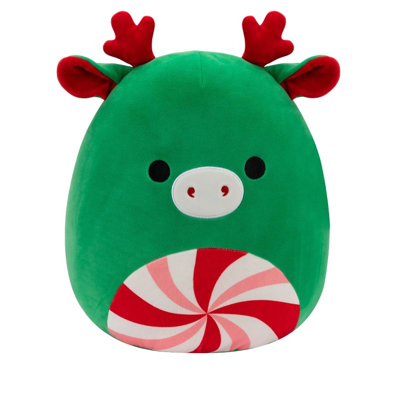 Squishmallows 12&#34; Green Moose with Peppermint Swirl Belly Medium Plush, 1 of 13
