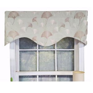 RLF Home Modern Design Classic Fanfare Cornice Style Window Valance 50" x 17" Light Green - 1 of 4