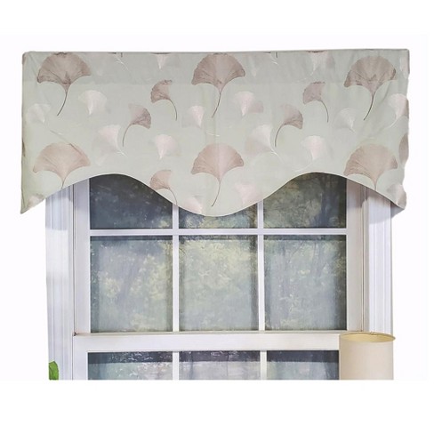 Scalloped Valance. Waverly Floral Valance shades of pink, peach lined  window valance. Window Treatments. decorative valance. Kitchen Valance