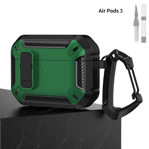 HTUTWOO AirPods Pro 3 Case, Full Drop Protector Cover with Carabiner and Cleaning Kit for Men Women - 1 of 4