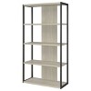 72in Modern Bookshelf with Whitewashed Grey Finish, Open Frame, 4-Shelf Vertical Bookcase for Living Room or Office-3irtyhousy - 3 of 4